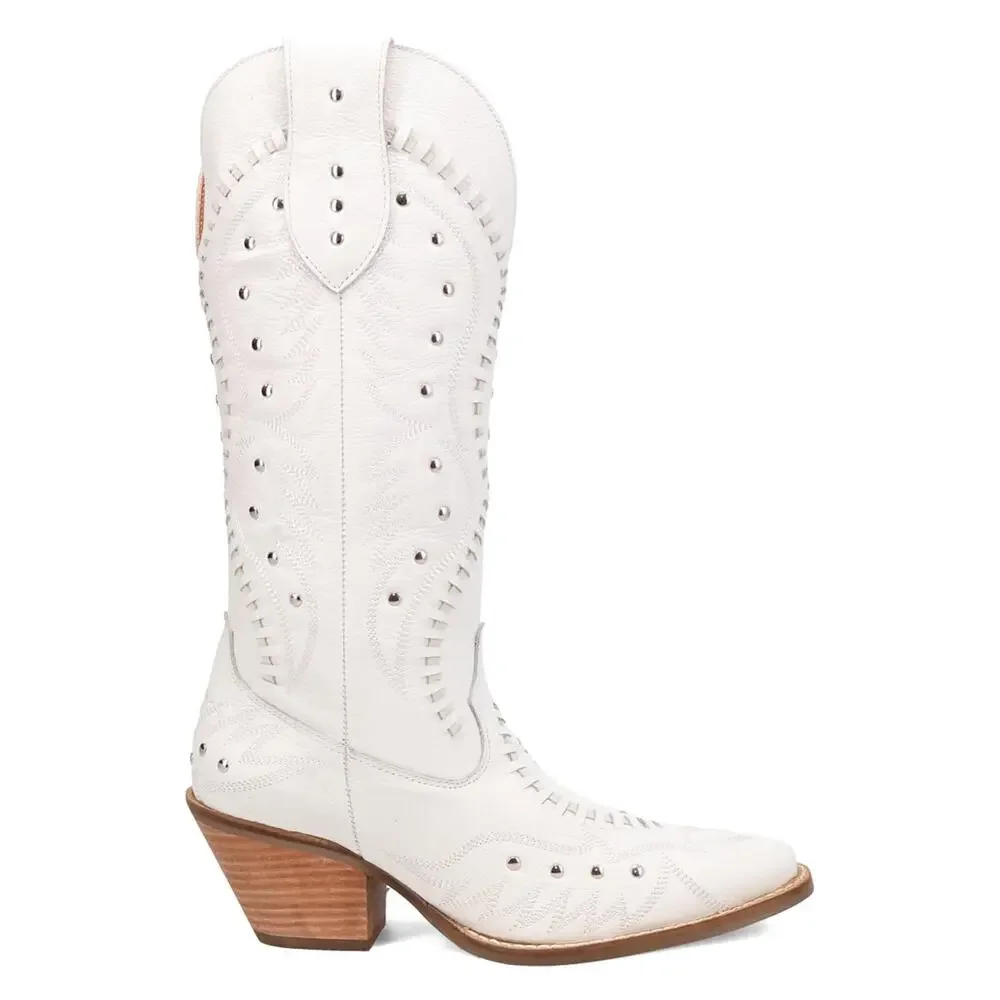 DINGO WOMENS PRETTY N' PINK WHITE 10 MEDIUM